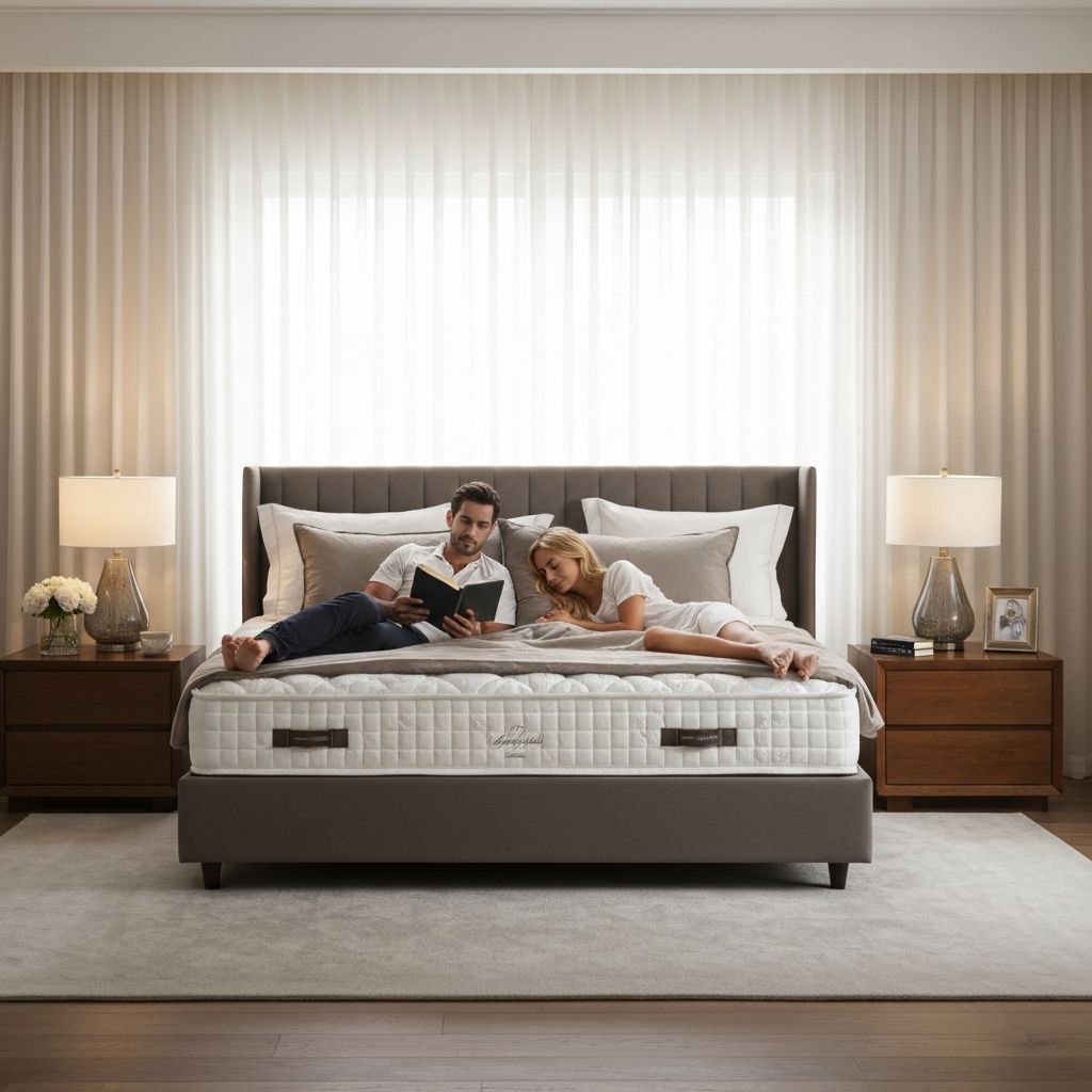 Couple sleeping undisturbed on a Tempur-Pedic mattress demonstrating zero motion transfer