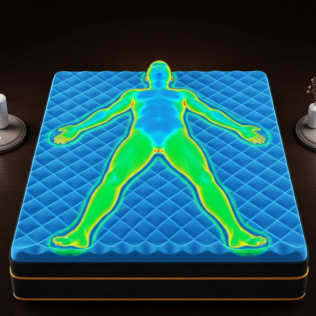 Pressure map showing how TEMPUR material eliminates pressure points