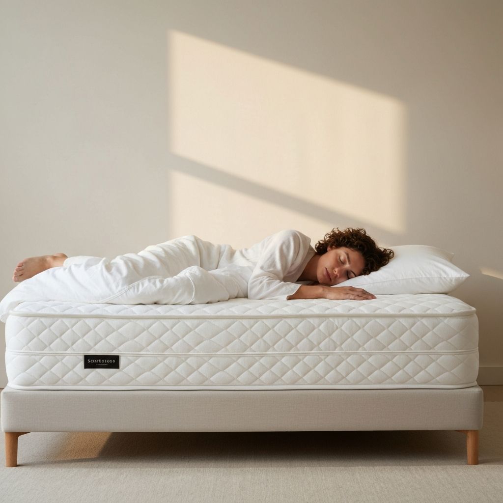 Person sleeping comfortably on a Tempur-Pedic mattress demonstrating pressure relief for side sleepers